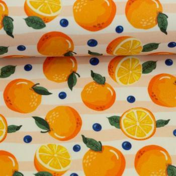 Baumwolldruck Fruits Orangen auf Orange von Swafing
